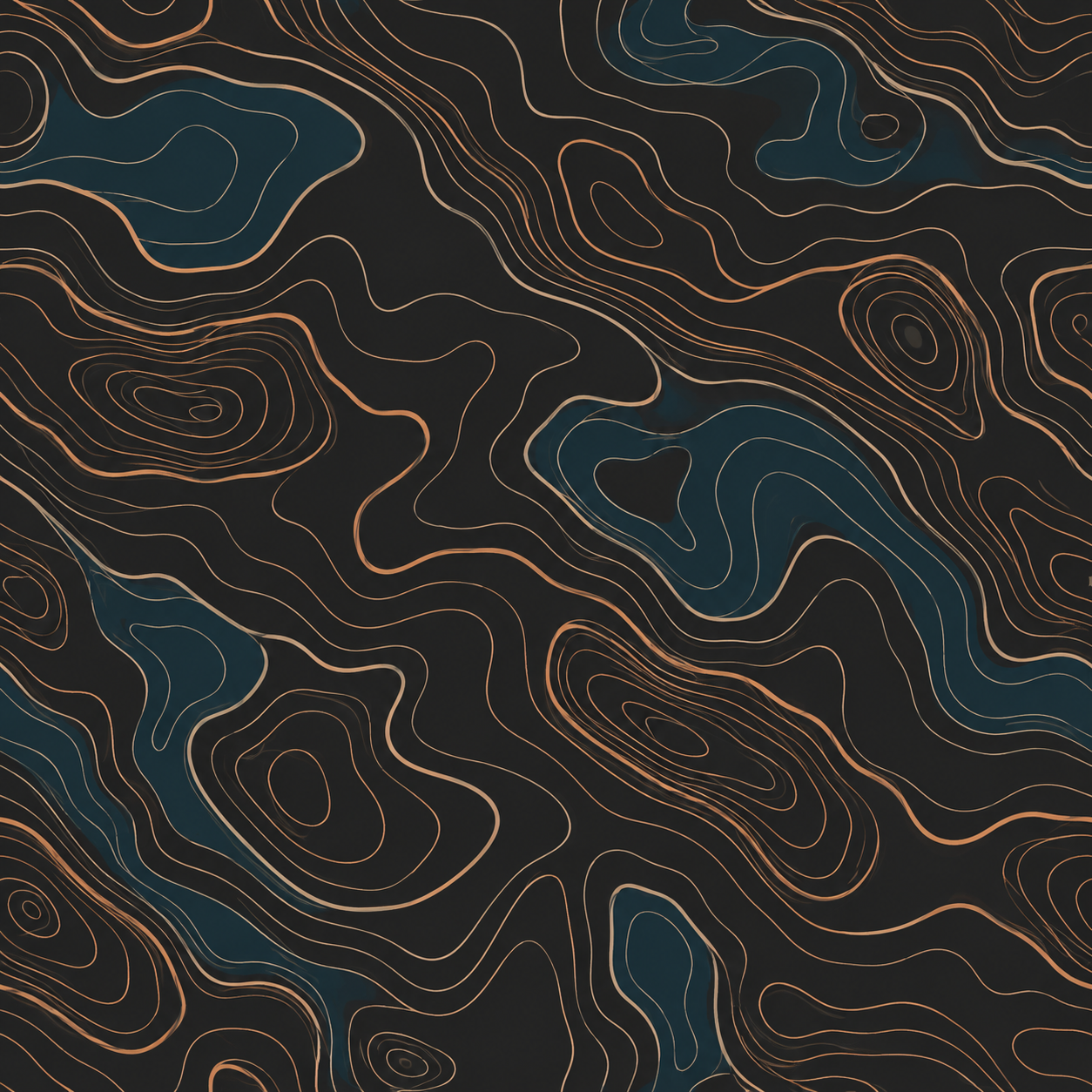 Copper Contours for Chevrolet Corvette — flat artwork reference