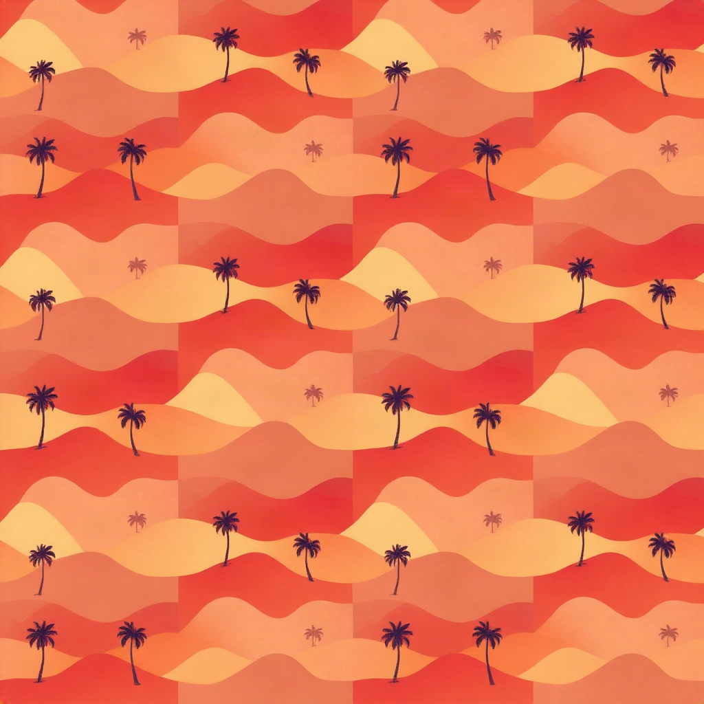 Dune Palms for Tesla Cybertruck — flat artwork reference