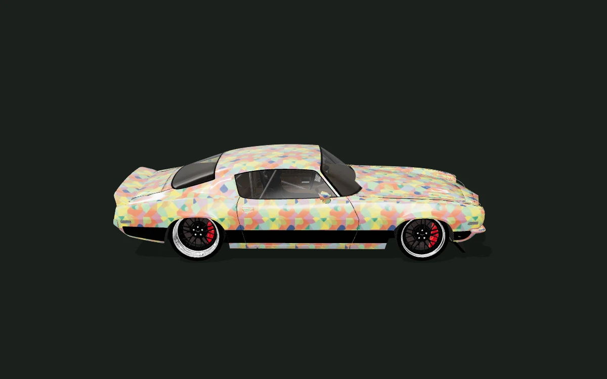 Bauhaus Bloom for Chevrolet Camaro — 1970 Pro Touring custom body study — Side profile