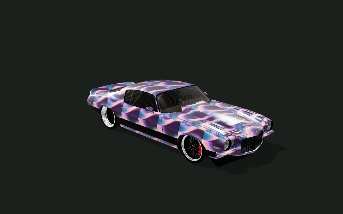 Plum Current for Chevrolet Camaro — 3D model render — front three-quarter
