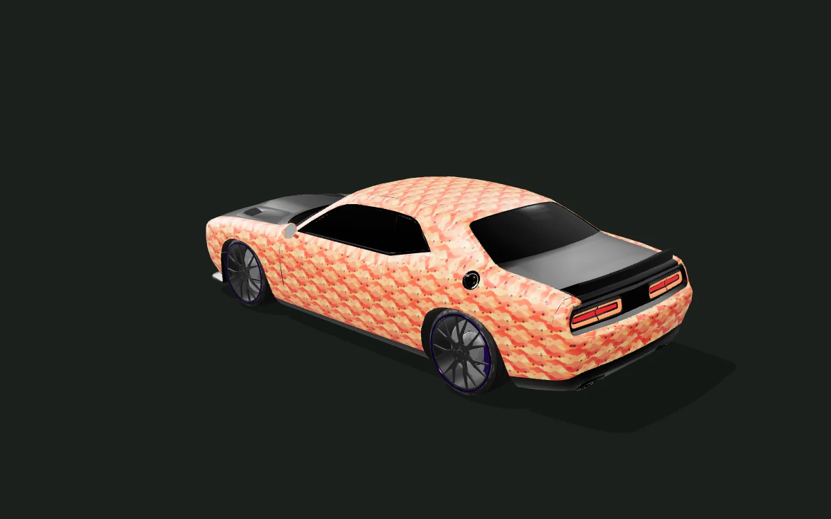 Dune Palms for Dodge Challenger — SRT coupe body study — Rear three-quarter view