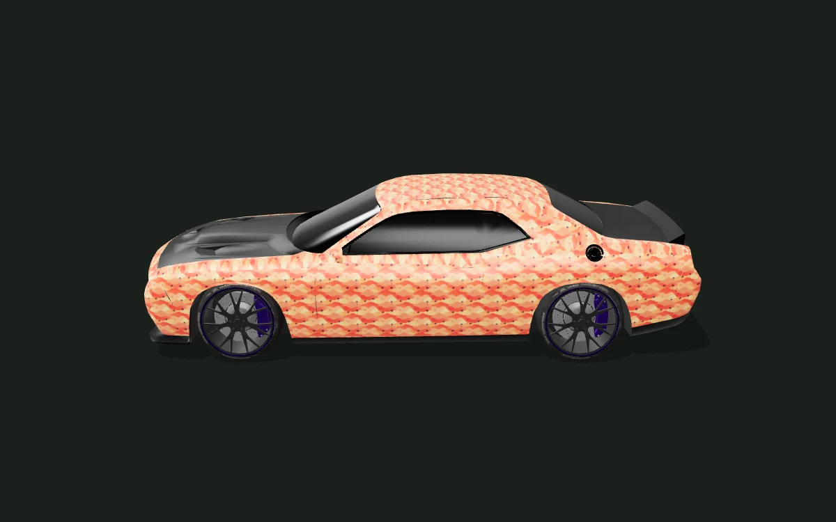 Dune Palms for Dodge Challenger — SRT coupe body study — Side profile