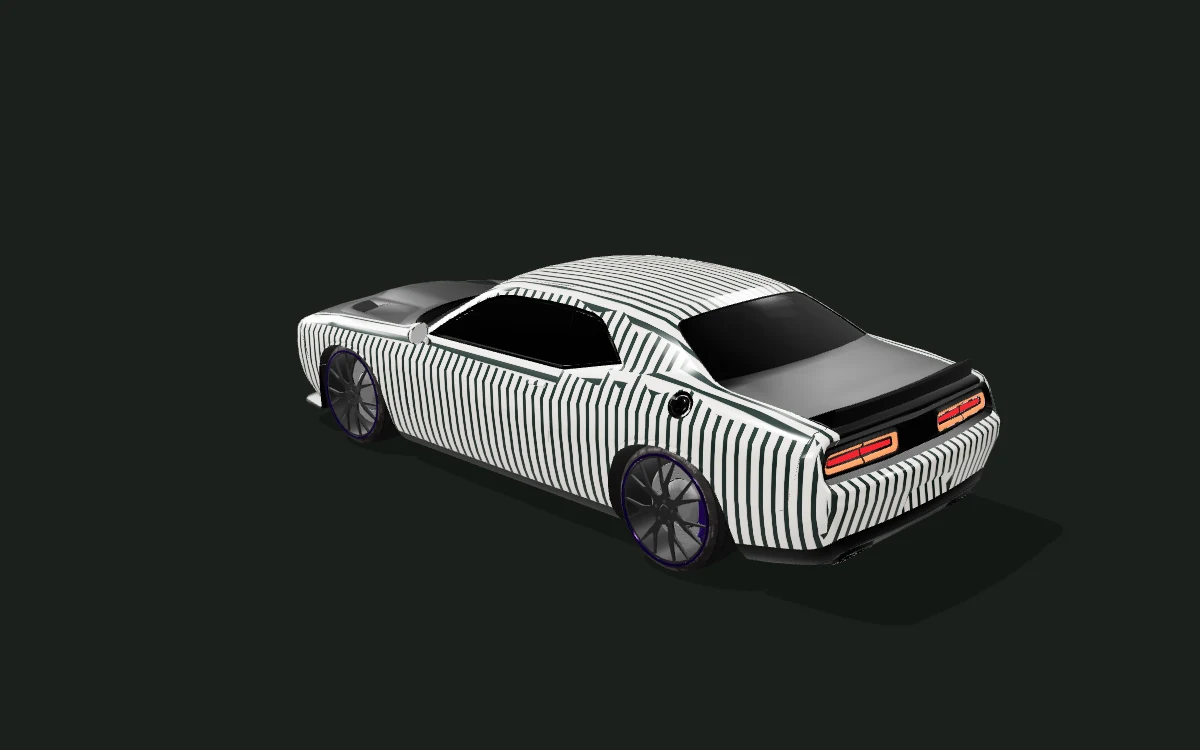 Midnight stripes for Dodge Challenger — SRT coupe body study — Rear three-quarter view