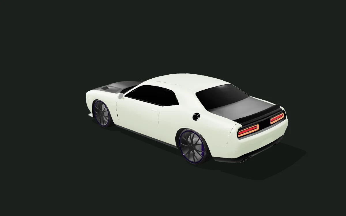 Sage satin for Dodge Challenger — SRT coupe body study — Rear three-quarter view