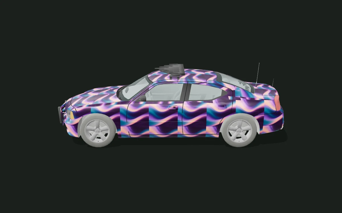 Plum Current for Dodge Charger — Sedan study · police-base adaptation — Side profile