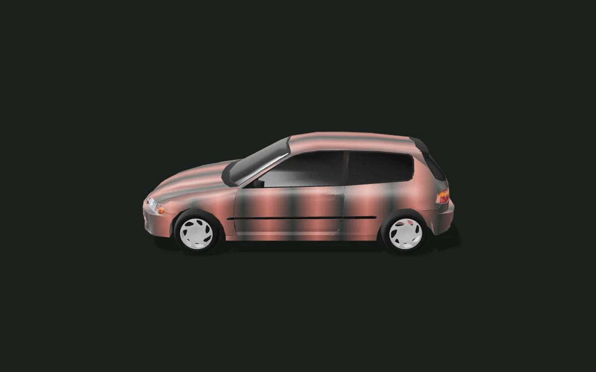Copper fade for Honda Civic — EG6 hatchback · 1991 study — Side profile