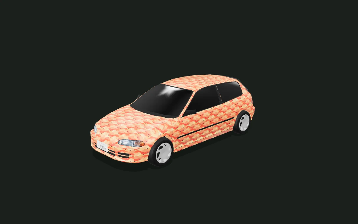 Dune Palms for Honda Civic — 3D model render — front three-quarter