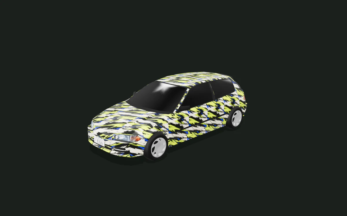 Volt Brush for Honda Civic — 3D model render — front three-quarter