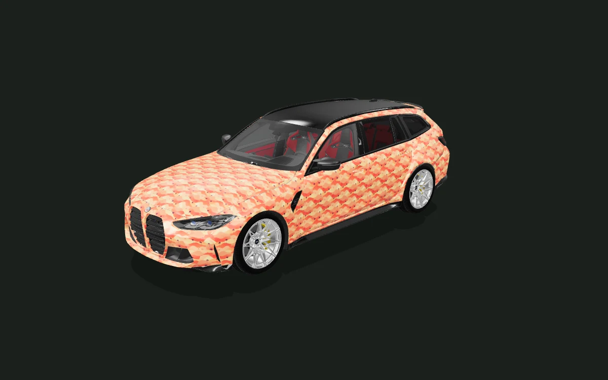 Dune Palms for BMW M3 Touring — 3D model render — front three-quarter