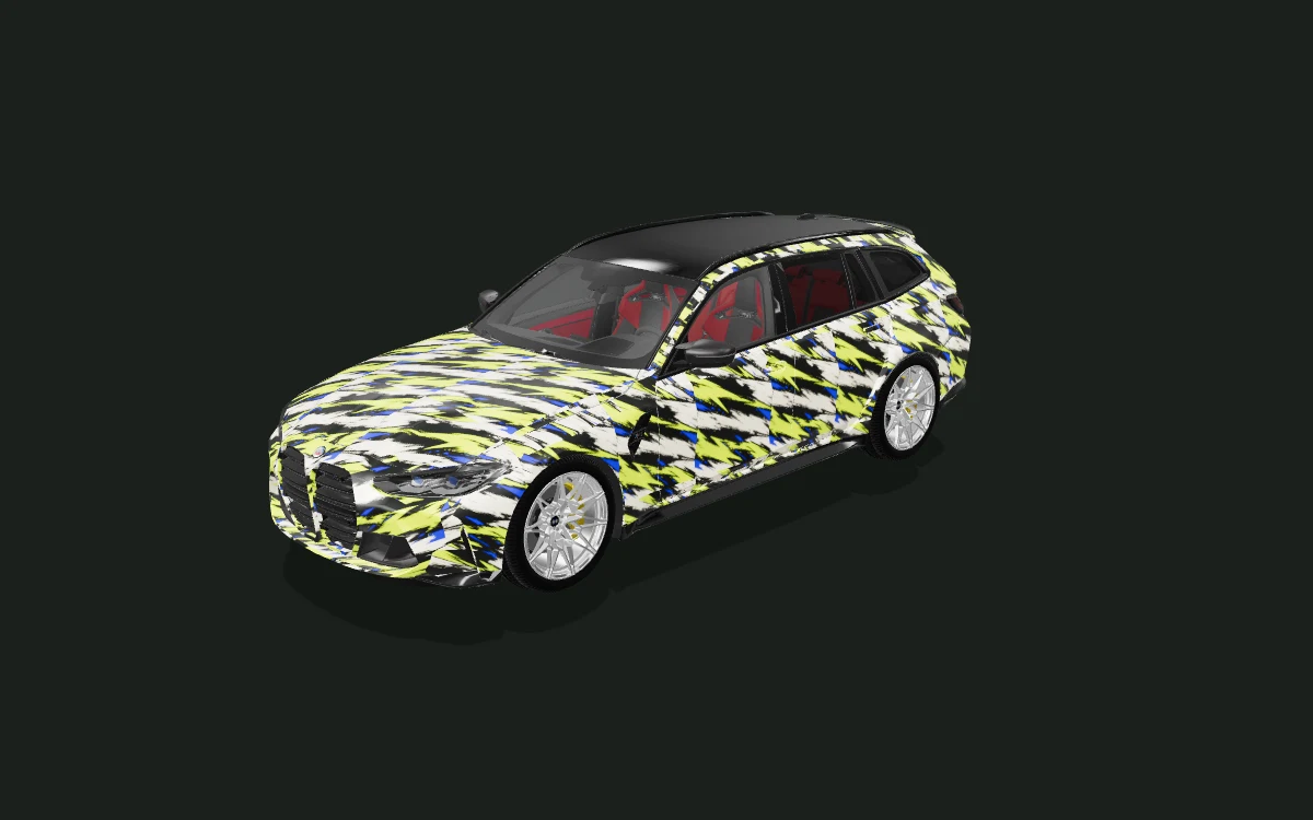 Volt Brush for BMW M3 Touring — 3D model render — front three-quarter
