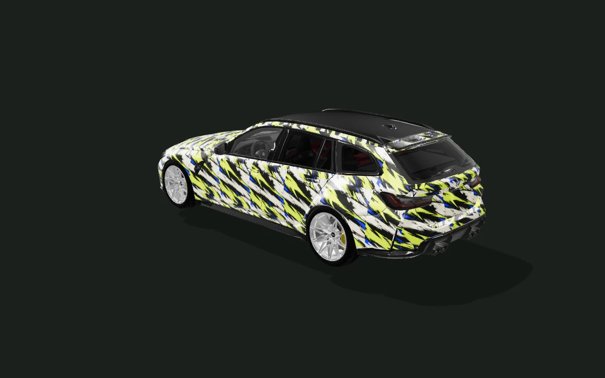 Volt Brush for BMW M3 Touring — Competition Touring · G81 body study — Rear three-quarter view