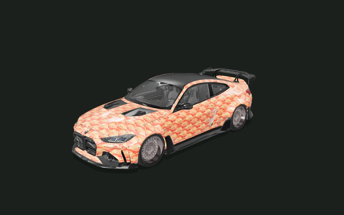Dune Palms for BMW M4 — 3D model render — front three-quarter