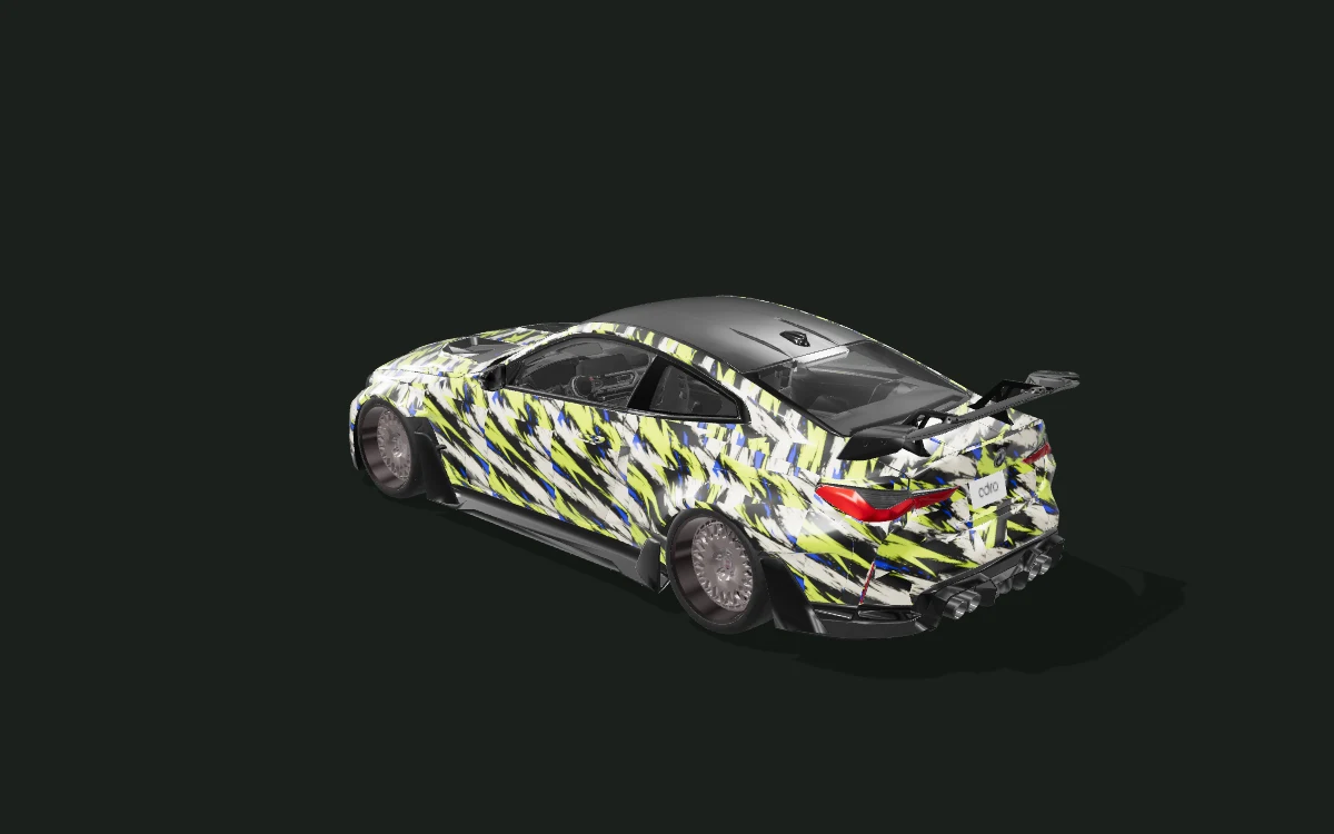 Volt Brush for BMW M4 — G82 · 2022 ADRO-kit study — Rear three-quarter view