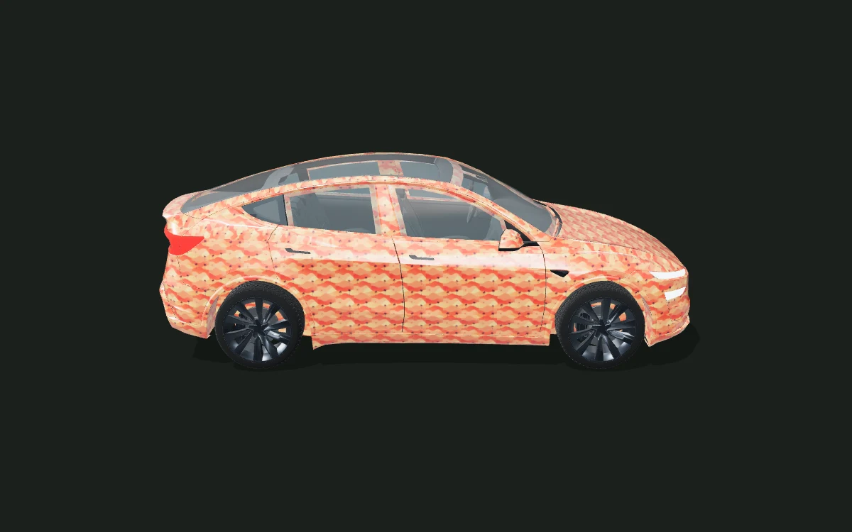 Dune Palms for Tesla Model Y — Juniper · 2025+ — Side profile