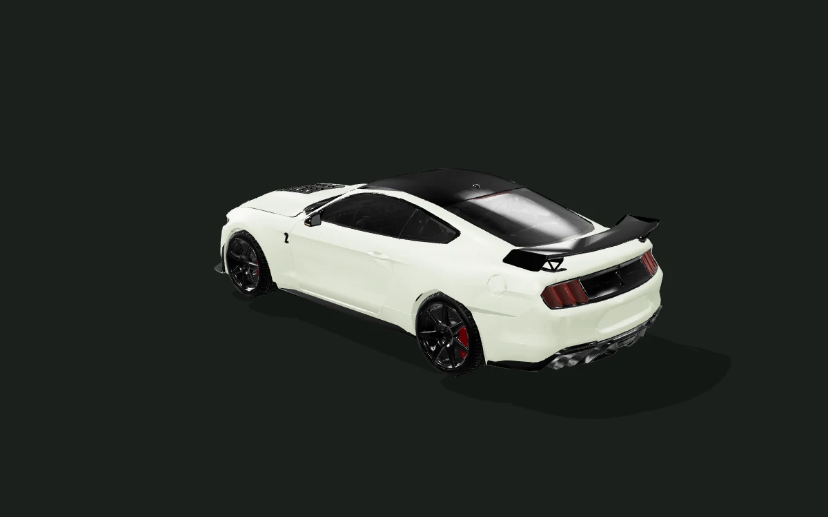 Sage satin for Ford Mustang — Shelby GT500 study — Rear three-quarter view