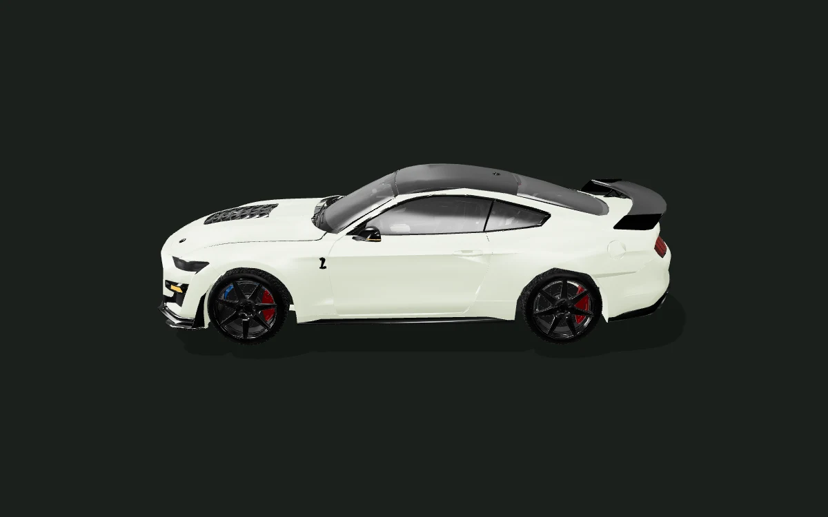 Sage satin for Ford Mustang — Shelby GT500 study — Side profile