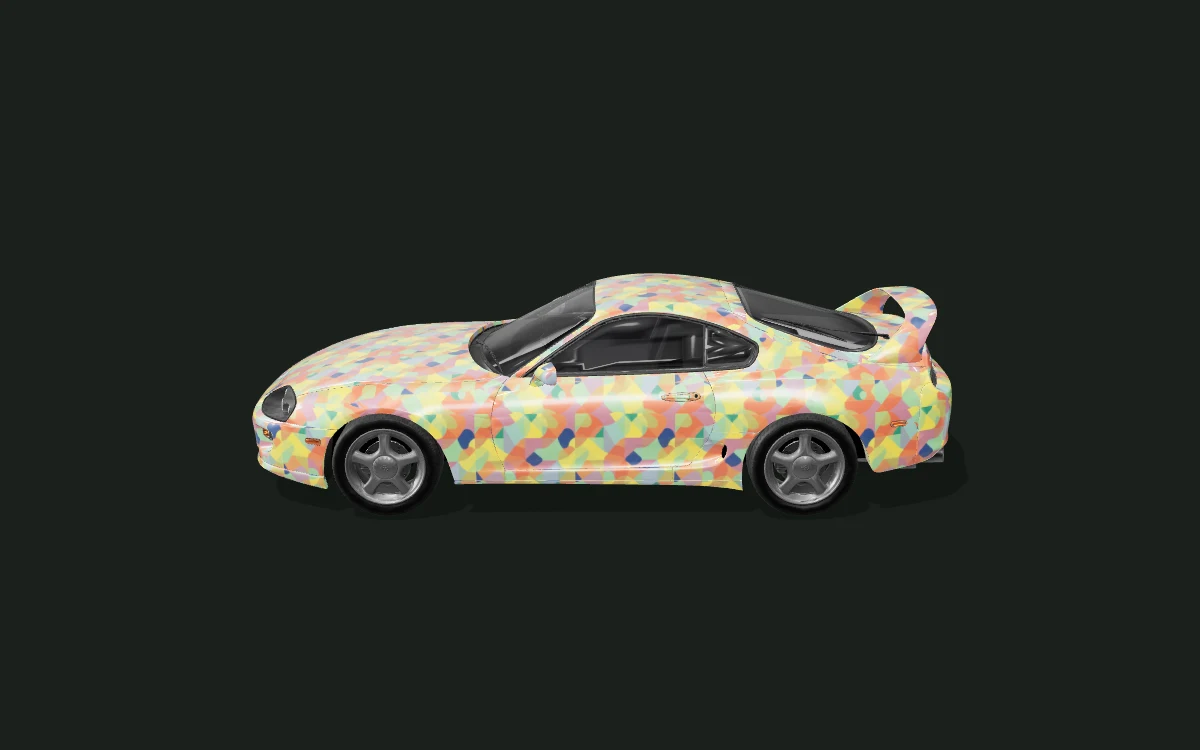 Bauhaus Bloom for Toyota Supra — Mk IV · 1994 body study — Side profile
