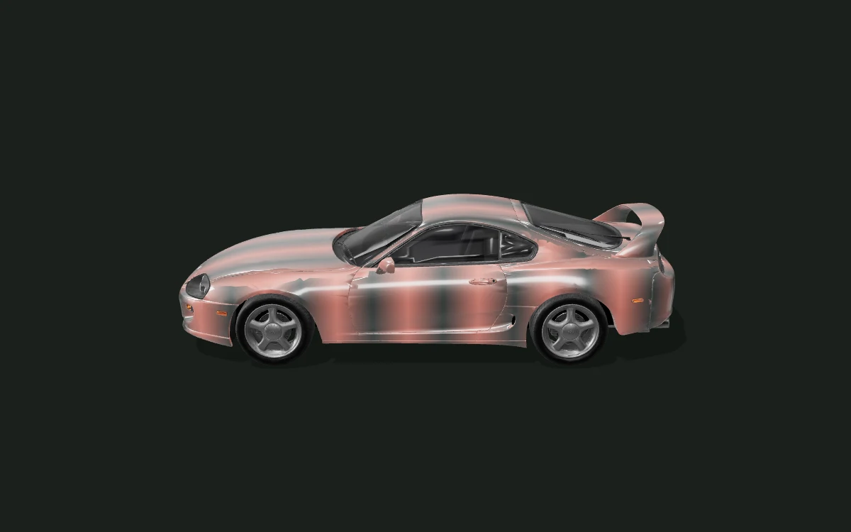 Toyota Supra — カッパー・フェード — Mk IV・1994年 ボディ参考モデル — 側面ビュー