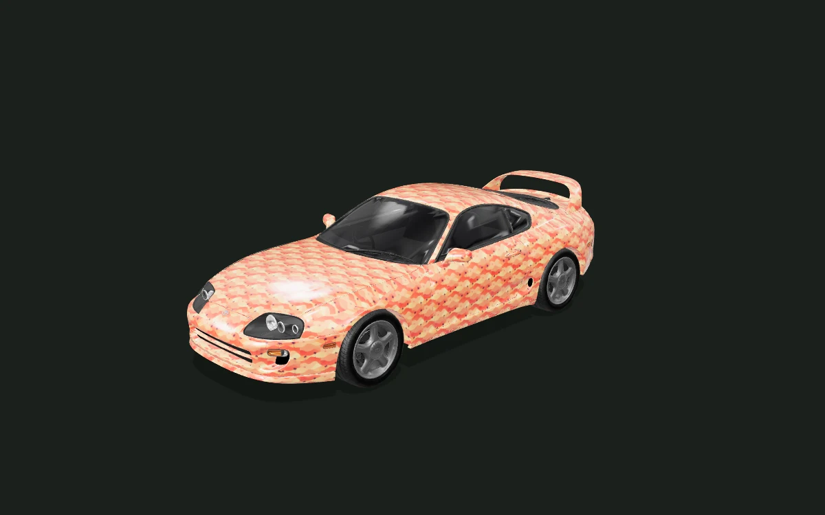 Dune Palms for Toyota Supra — 3D model render — front three-quarter