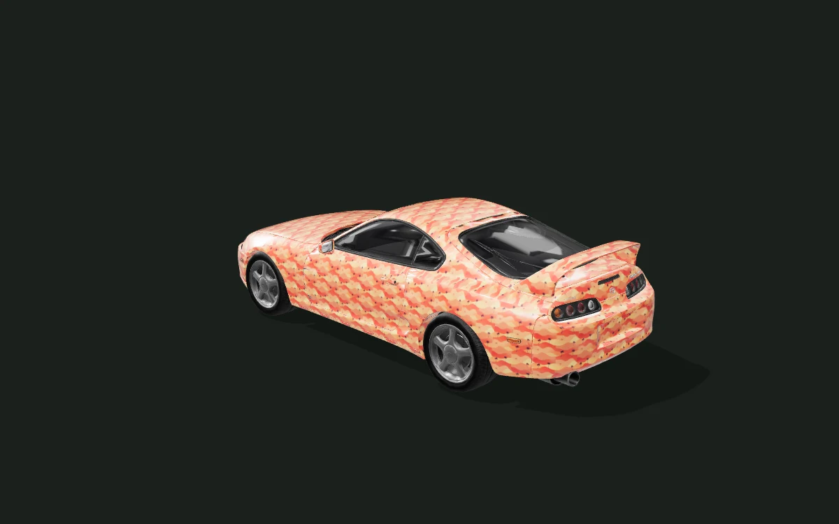 Dune Palms for Toyota Supra — Mk IV · 1994 body study — Rear three-quarter view