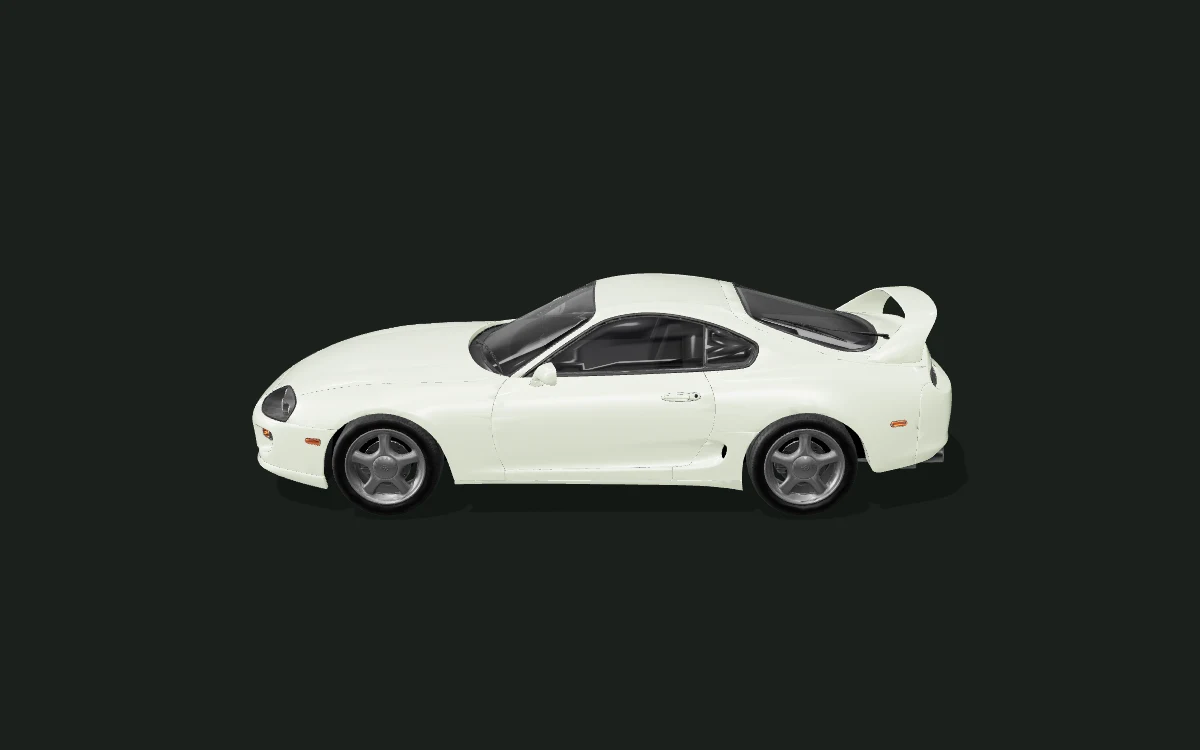 Toyota Supra — セージ・サテン — Mk IV・1994年 ボディ参考モデル — 側面ビュー