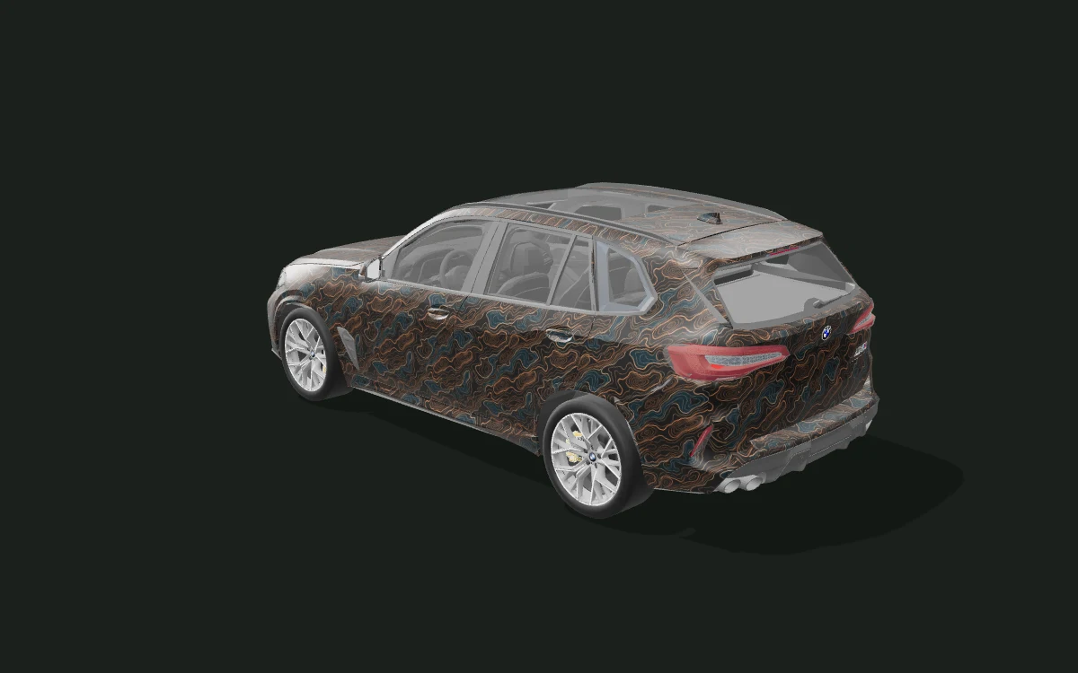 Copper Contours for BMW X5 — X5 M Competition · 2020 study — Rear three-quarter view