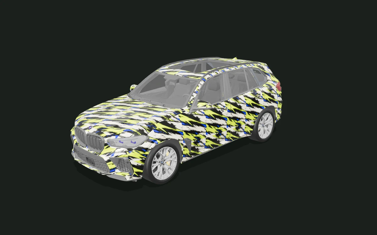 Volt Brush for BMW X5 — 3D model render — front three-quarter