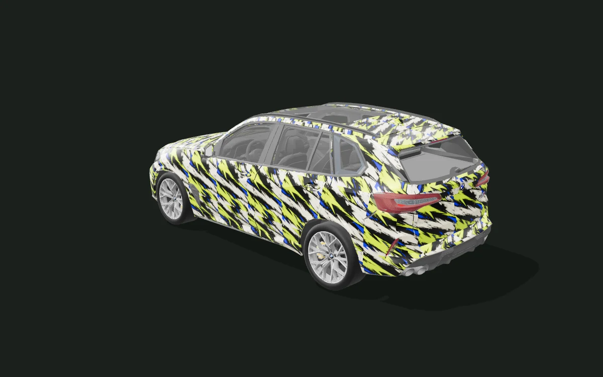 Volt Brush for BMW X5 — X5 M Competition · 2020 study — Rear three-quarter view