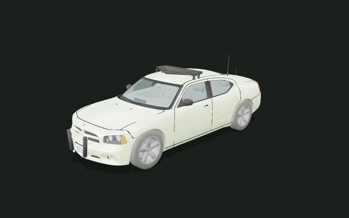 Dodge Charger セダンモデル・警察車両ベースを調整 in the WrapPrism 3D preview